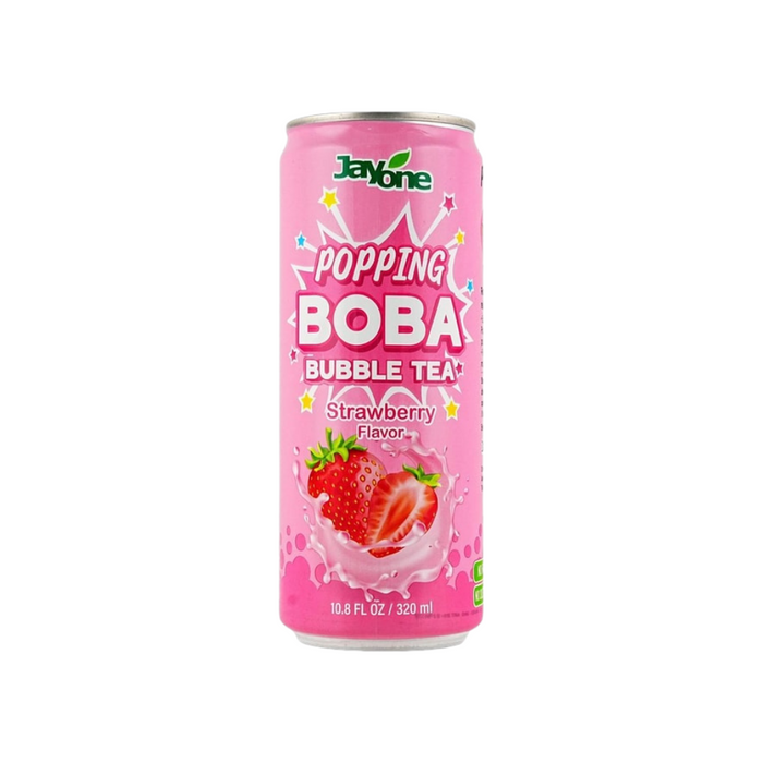 Jayone Popping Boba Bubble Tea Strawberry Flavor, 320ml