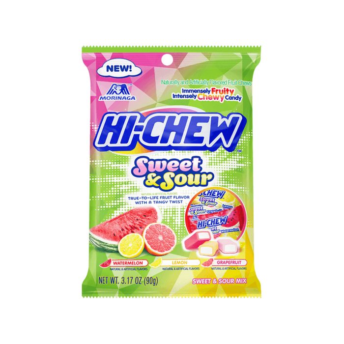 Hi-Chew Sweet & Sour Fruit Soft Chewy Candy, 90g