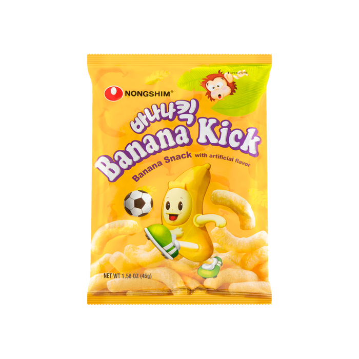 Nongshim Banana Kick Corn Puffs Snack, 45g
