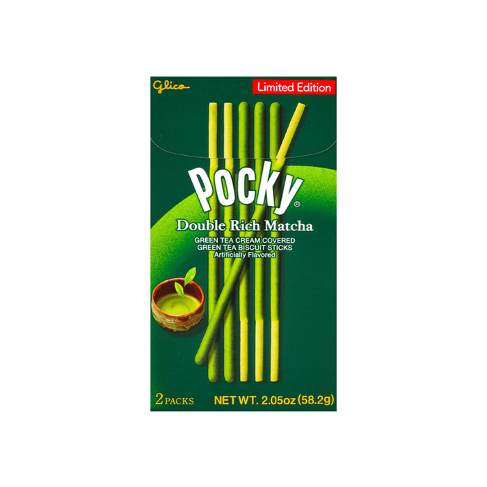 Pocky Double Rich Matcha Chocolate Biscuit Sticks Limited Edition, 58g