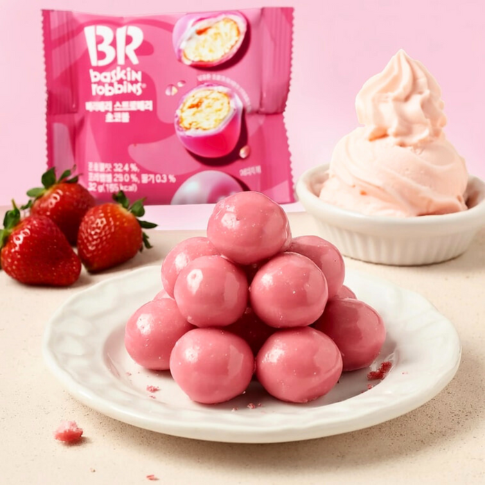 Baskin-Robbins Shooting Stars Choco Balls, Berry Strawberry Flavor, 32g