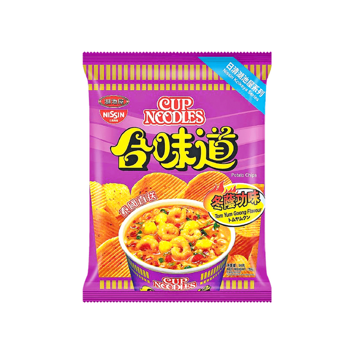 Nissin Cup Noodle Tom Yum Goong Flavor Potato Chips, 50g