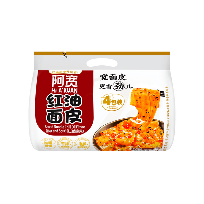 Baijia Akuan Blanket Noodles Hot & Sour Chili Oil Flavor, 15.52oz