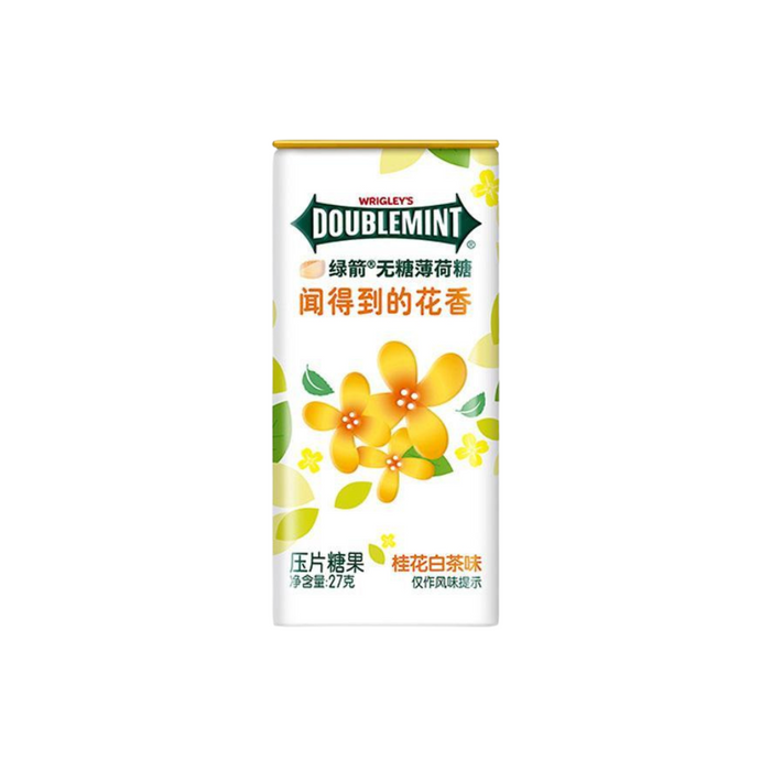 Doublemint Sugar-Free Floral Mint Candy Osmanthus White Tea Flavor, 27g