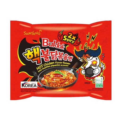 2x Spicy Hot Chicken Flavor Stir-Fried Ramen Pack - 140g SamYang