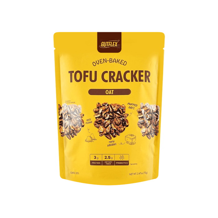 Gutflex Oven Baked Tofu Crackers Oat Flavor, 70g