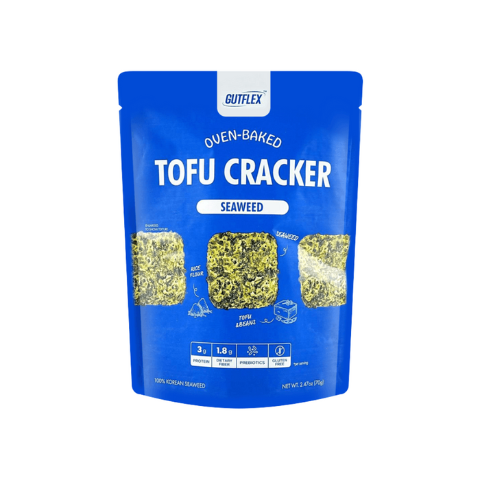 Gutflex Oven Baked Tofu Crackers Seaweed Flavor, 70g