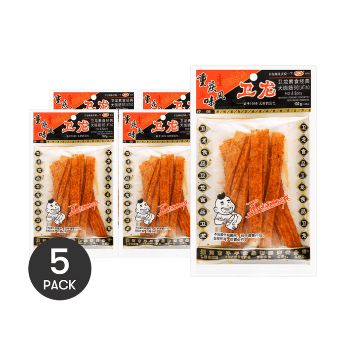 Big Latiao, Spicy Wheat Flour Strips Chili Snack, 102g