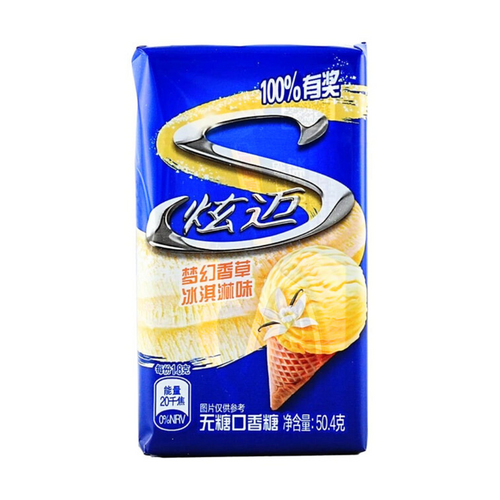 Stride Sugar-Free Chewing Gum Vanilla Ice Cream Flavor, 50g