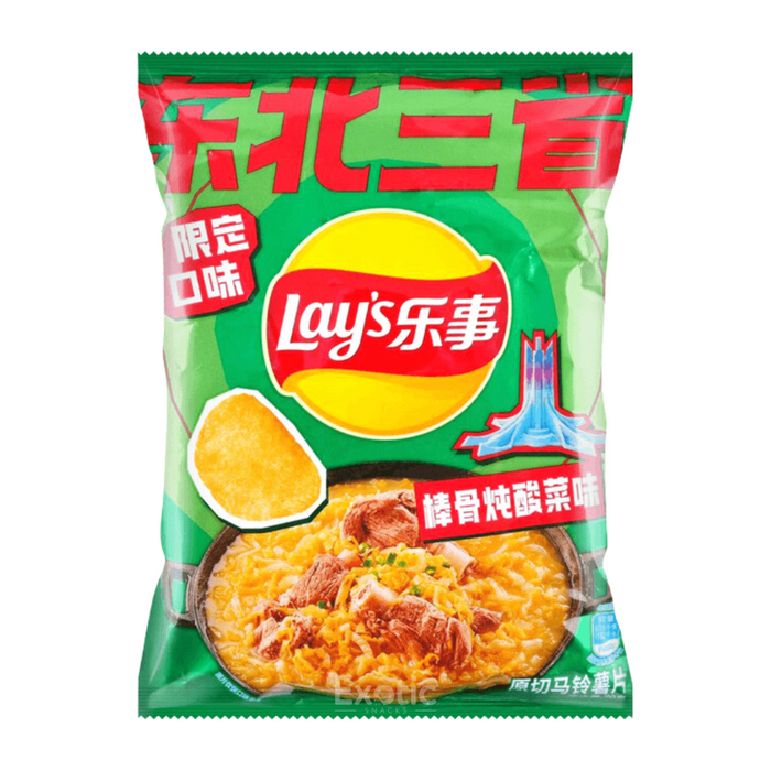 Lay's Northeast Bone Stew with Sour Cabbage Flavored Potato Chips, 70g