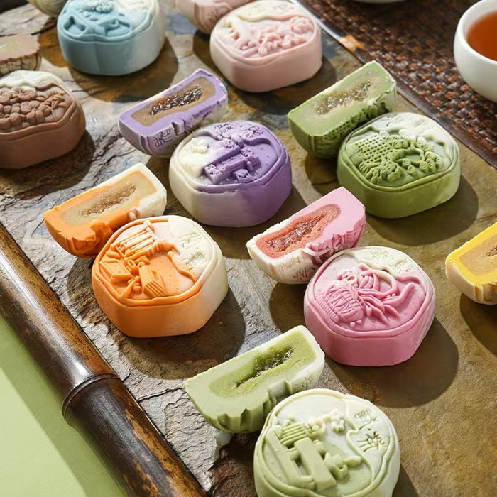 Yaoji Four Flavor Flowing Hearts Mooncakes, 300g