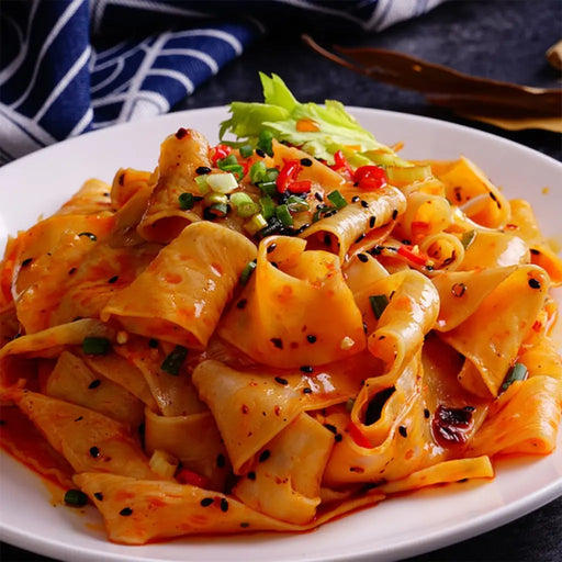 Baijia Akuan Blanket Noodles Spicy Hot Red Oil Mala Flavor, 15.52oz Exotic Snacks Company