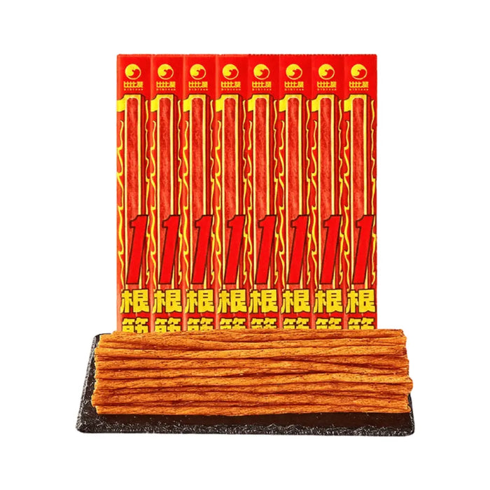 Bibizan Long Sweet and Spicy Latiao Strips, 20pcs Bibizan