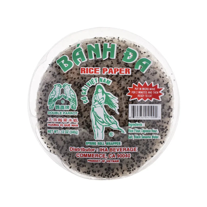 Black Sesame Rice Paper Snack, 340g Double Parrot