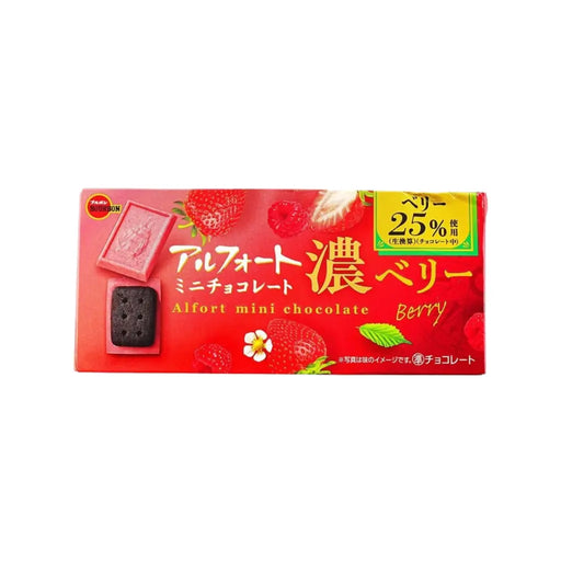 Bourbon Alfort Mini Milk Chocolate Berry Biscuits, 55g Bourbon