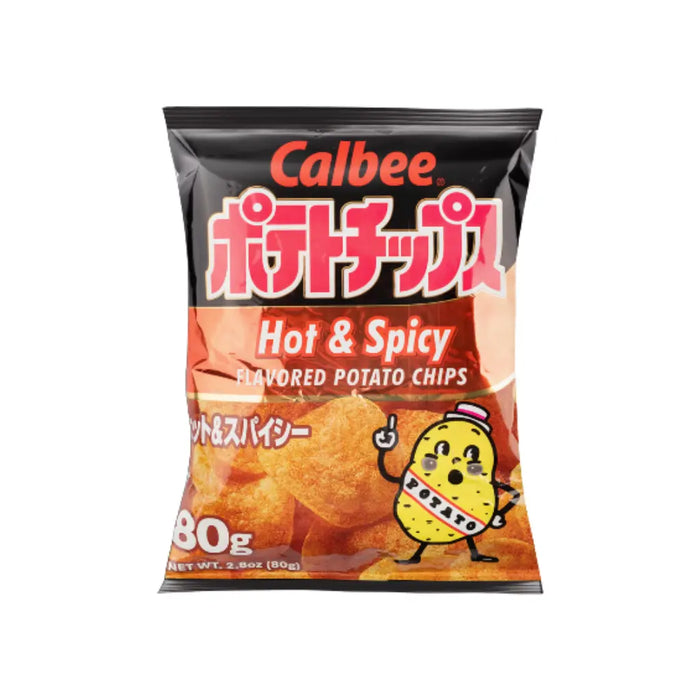 Calbee Hot & Spicy Potato Chips, 80g Calbee