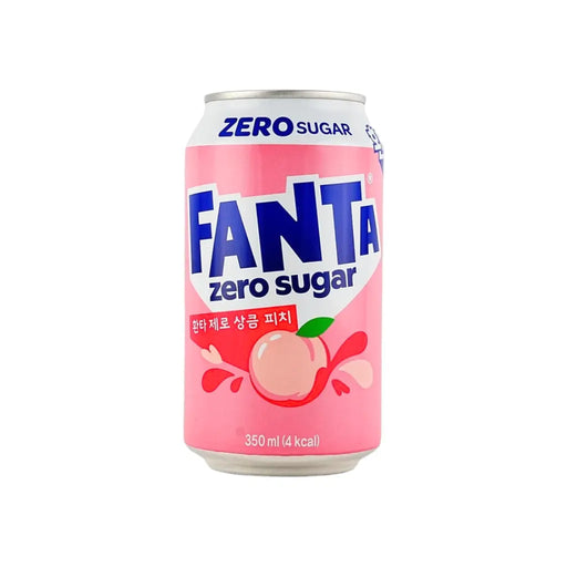 Fanta Fresh Peach Flavor Soda Zero Sugar, 350ml Fanta