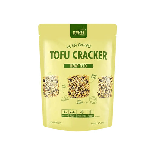 Gutflex Oven Baked Tofu Crackers Hemp Seed Flavor, 70g GUTFLEX