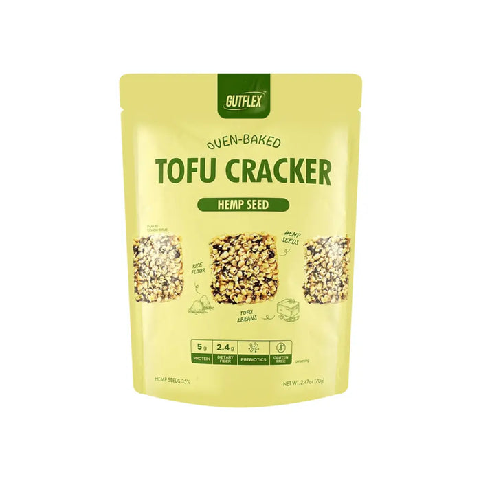 Gutflex Oven Baked Tofu Crackers Hemp Seed Flavor, 70g GUTFLEX