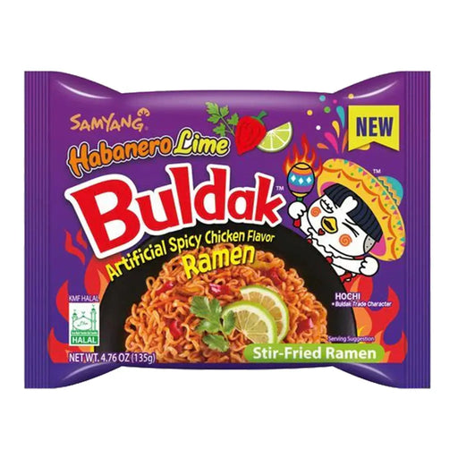 Habanero Lime Spicy Chicken Stir-Fried Ramen Pack 105g SamYang