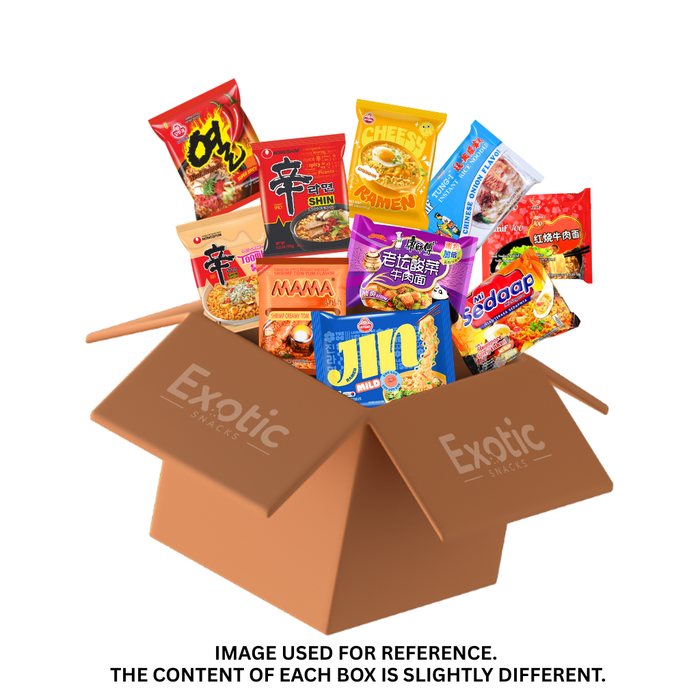 Exotic Asian Instant Ramen Mystery Box, 10 Full Size Packs