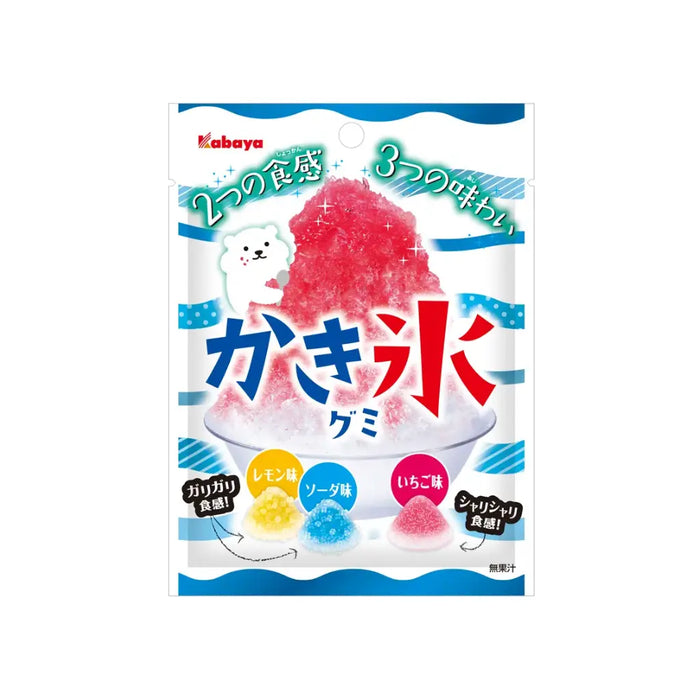 Kabaya Shaved Ice Fruit Flavor Gummy Candy, 55g Kabaya