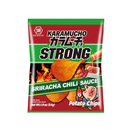 Koikeya Karamucho Strong Sriracha Chili Flavor Chips, 54g Koikeya