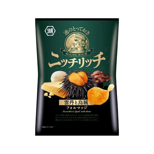 Koikeya Rich Sea Urchin & Squid With Cheese Flavor Potato Chips, 77g Koikeya