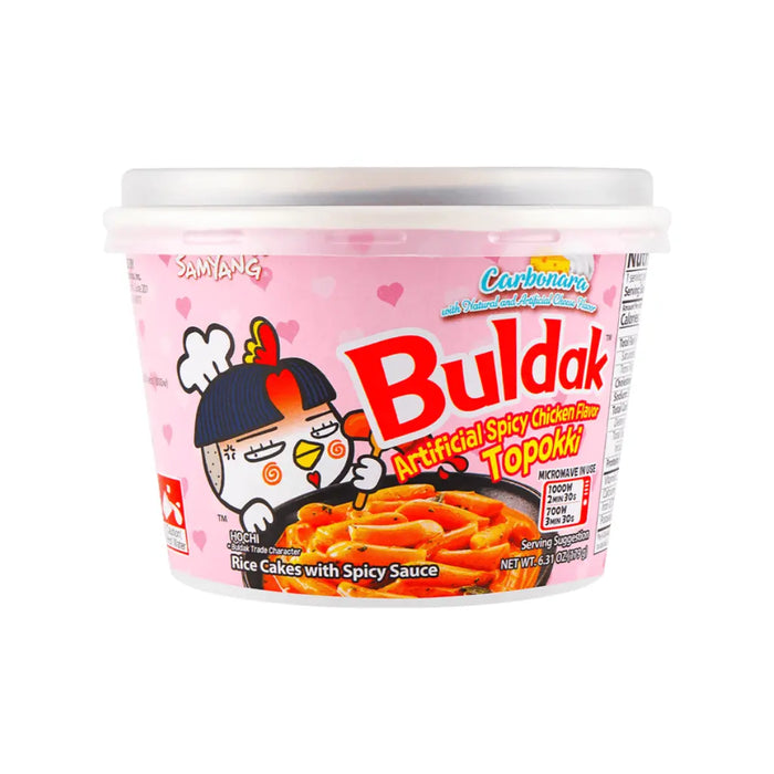 Korean Buldak Carbonara Topokki - Hot Chicken Flavor, 179g SamYang