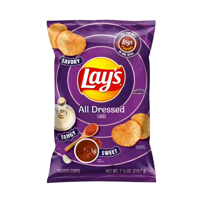 Lay's All Dressed Flavor Potato Chips, 219g Lay's