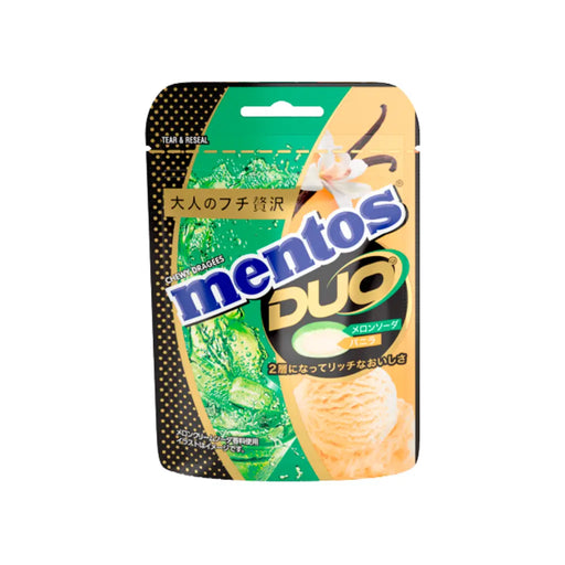 Mentos Duo Melon Soda & Vanilla Ice Cream Flavor, 50g Mentos