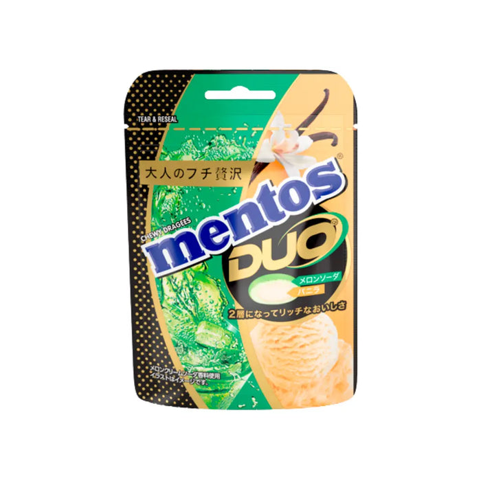 Mentos Duo Melon Soda & Vanilla Ice Cream Flavor, 50g Mentos