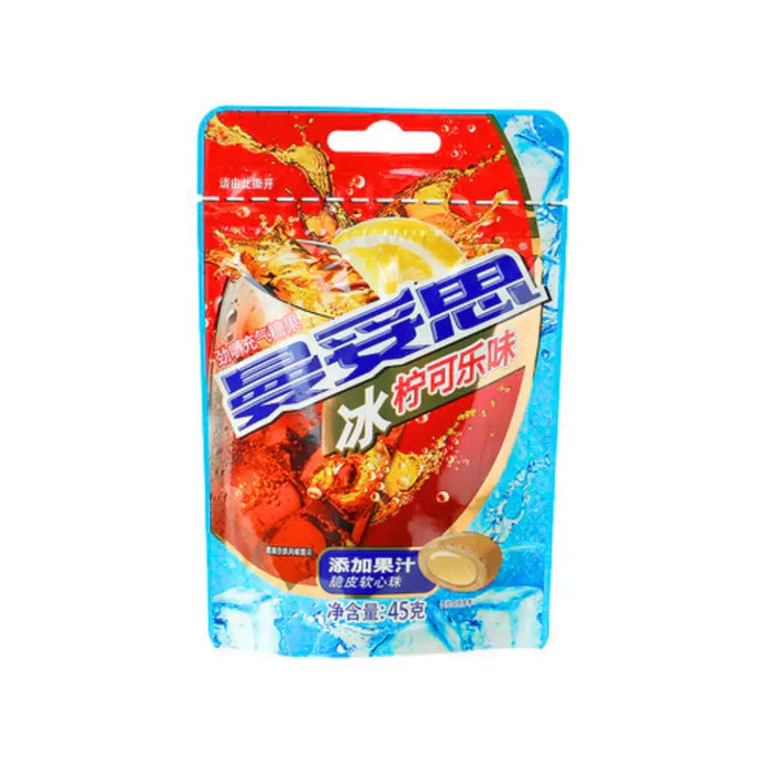 Mentos Ice Lemon Cola Flavor Gummy Candy, 45g Alpenliebe