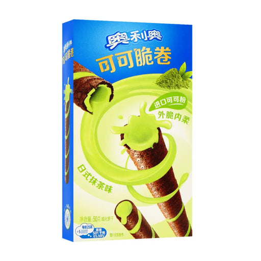 Oreo Cocoa Crispy Wafer Rolls Japanese Matcha Flavor, 50g Oreo