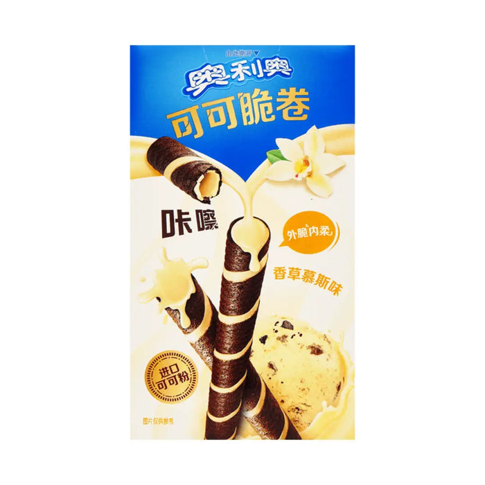 Oreo Cocoa Crispy Wafer Rolls Vanilla Mousse Flavor, 50g Oreo