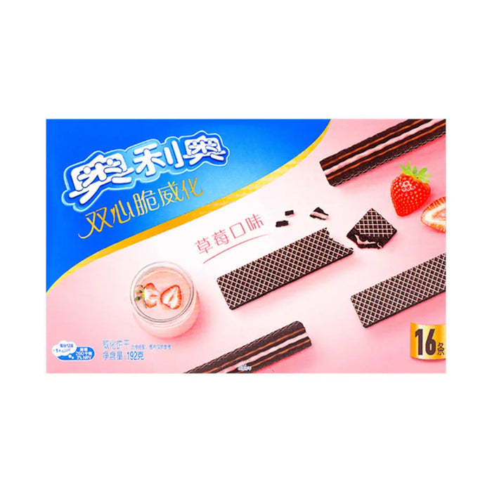 Oreo Double Crispy Strawberry Flavor Wafers - Box Oreo