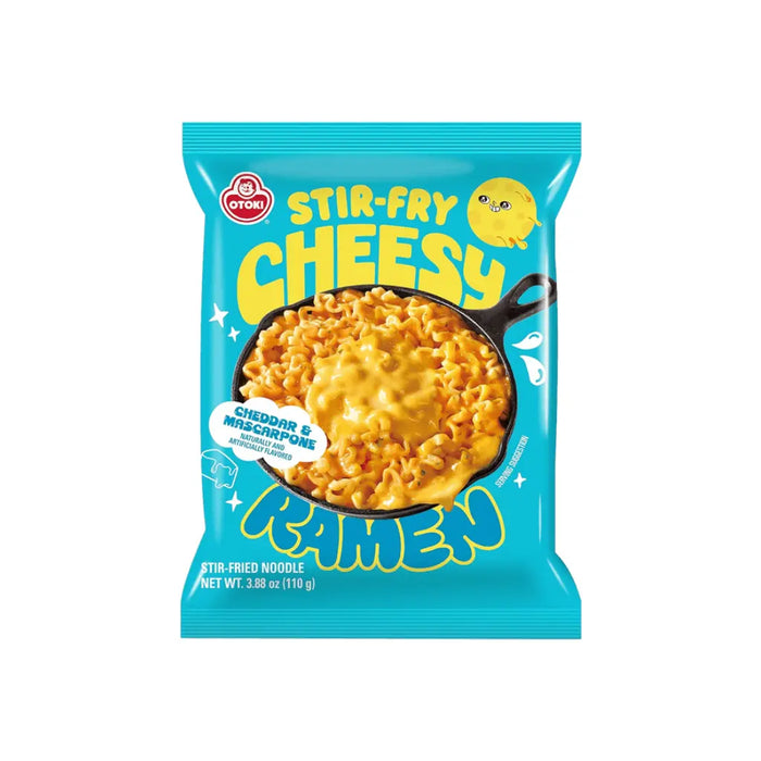 Otoki Cheesy Ramen, Cheddar & Mascarpone Flavor Creamy Savory Stir-Fry Instant Noodles Otoki