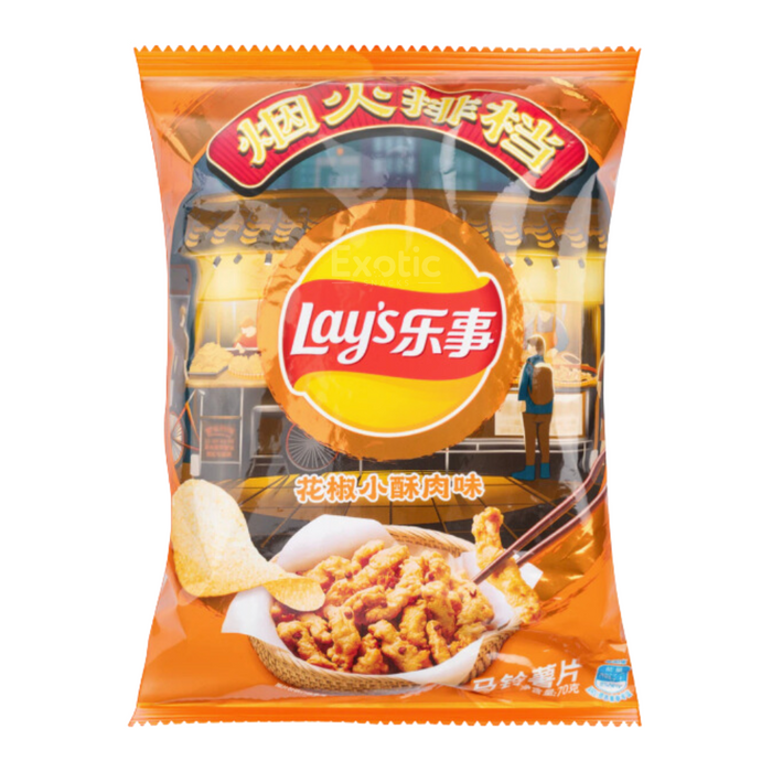Lay's Sichuan Peppercorn Crispy Meat Flavored Potato Chips, 70g
