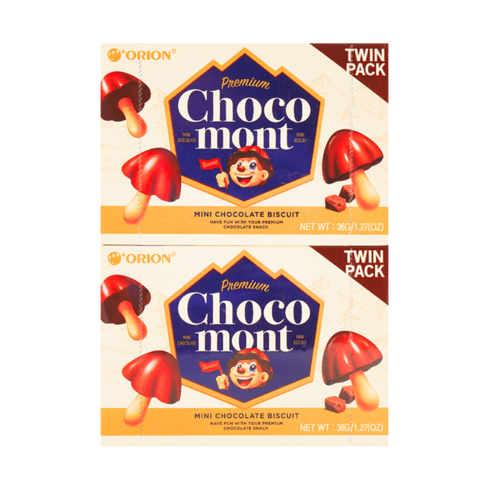 Choco Boy Chocolate Mushroom Cookies Twin Pack 32gx2