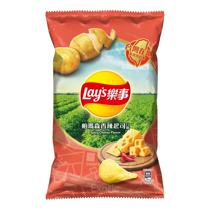 Lay's Parmesan Spicy Cheese Flavored Potato Chips, 34g
