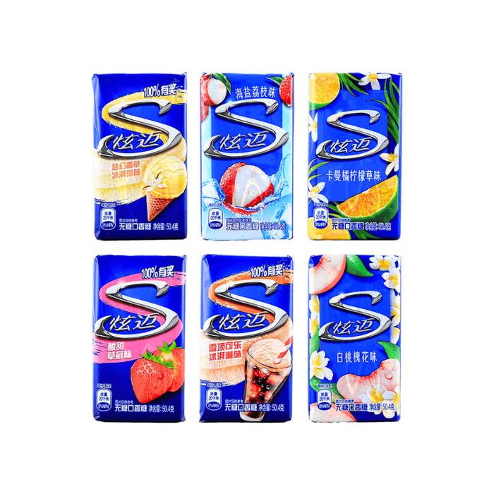 Stride Sugar-Free Chewing Gum All Flavors, 6 Pack 50g Each
