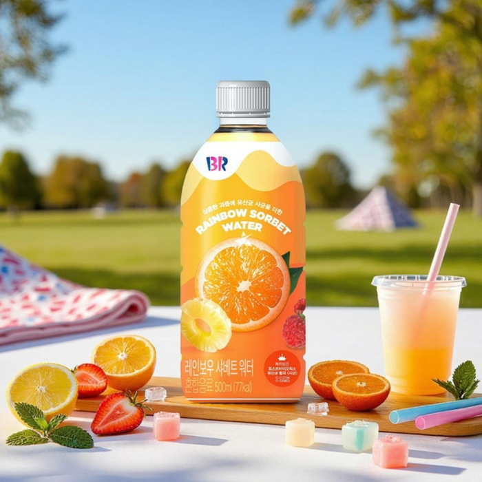 Baskin-Robbins Rainbow Sorbet Yogurt Water Flavor, 500ml