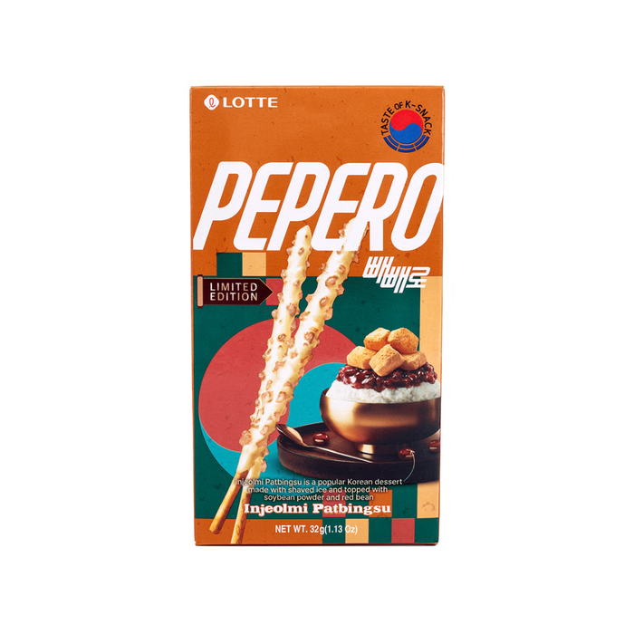 Lotte Pepero Korean Shaved Iced Dessert Biscuits, 32g