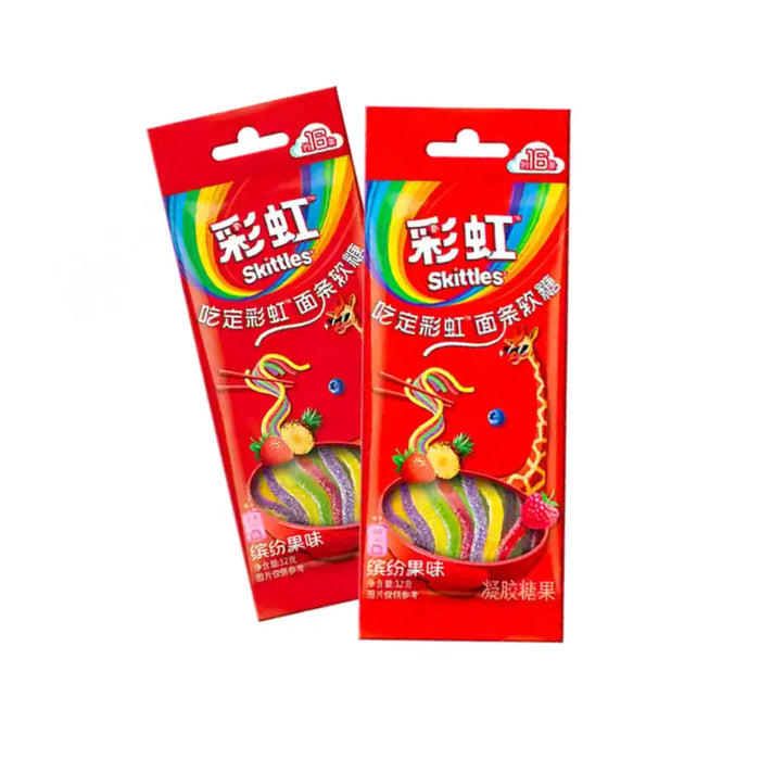 Skittles Noodles Gummy Rainbow Fruit Flavor, 32g Skittles