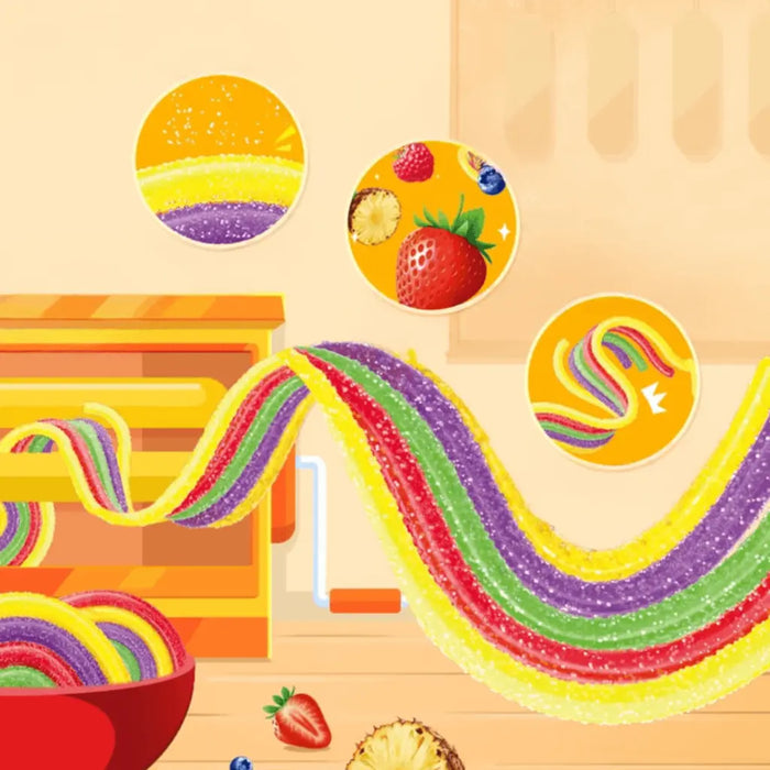 Skittles Noodles Gummy Rainbow Fruit Flavor, 32g Skittles