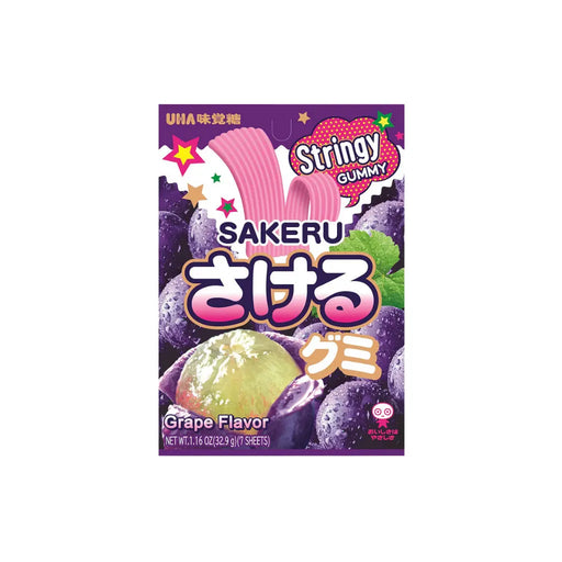 UHA Stringy Gummy Grape Flavor, 33g UHA
