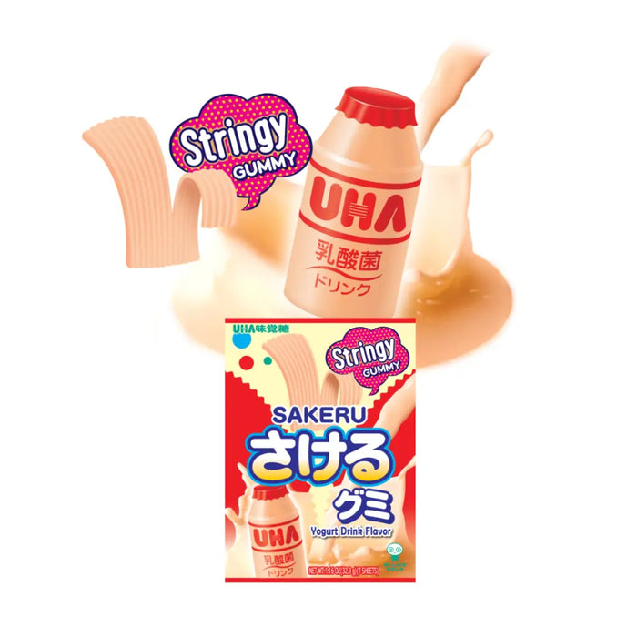UHA Stringy Gummy Yogurt Drink Flavor, 33g UHA