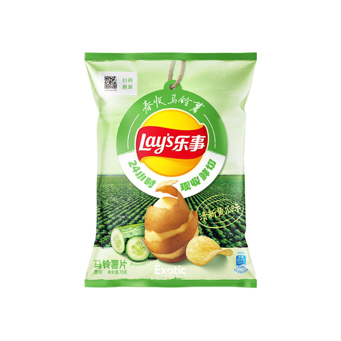 Lay's Spring Harvest Cucumber Flavor Potato Chips, 70g