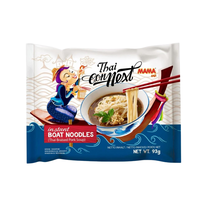 Mama Thai Connect Boat Noodles Rich and Savory Thai Style Soup Noodles, 93g