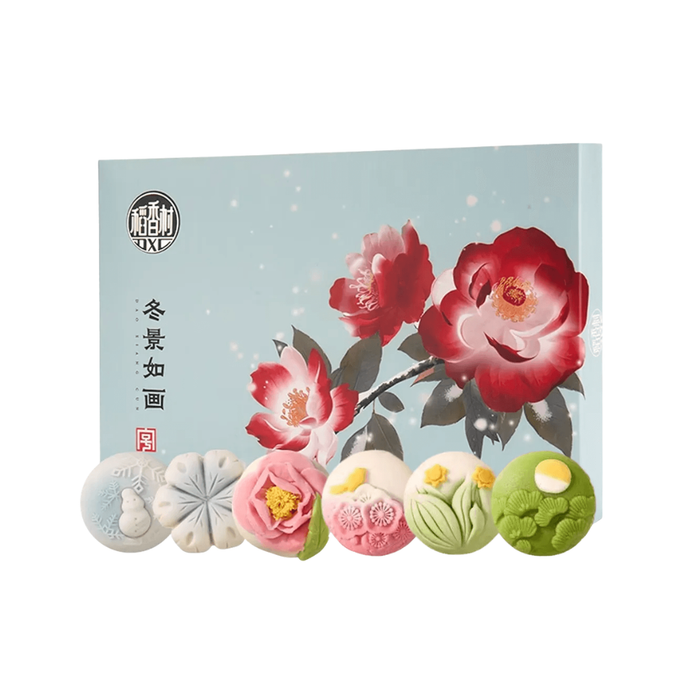 Dao Xiang Cun Winter Scenery Mooncake Mid Autumn Gift Box, 6pc 10.06oz